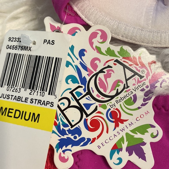 BECCA Two piece swim top is medium brand new with tags and bottom is large - Picture 2 of 16